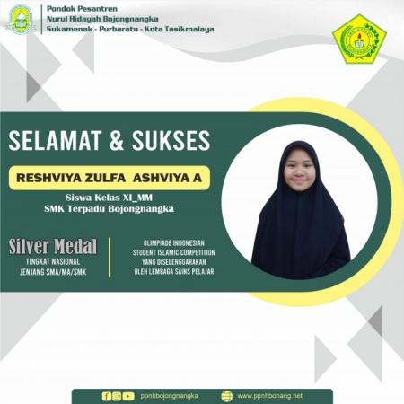 Selamat Atas Siswi SMK Terpadu Bojongnangka Menorehkan Prestasi Medali Perak pada Olimpiade Indonesian Student Islamic C